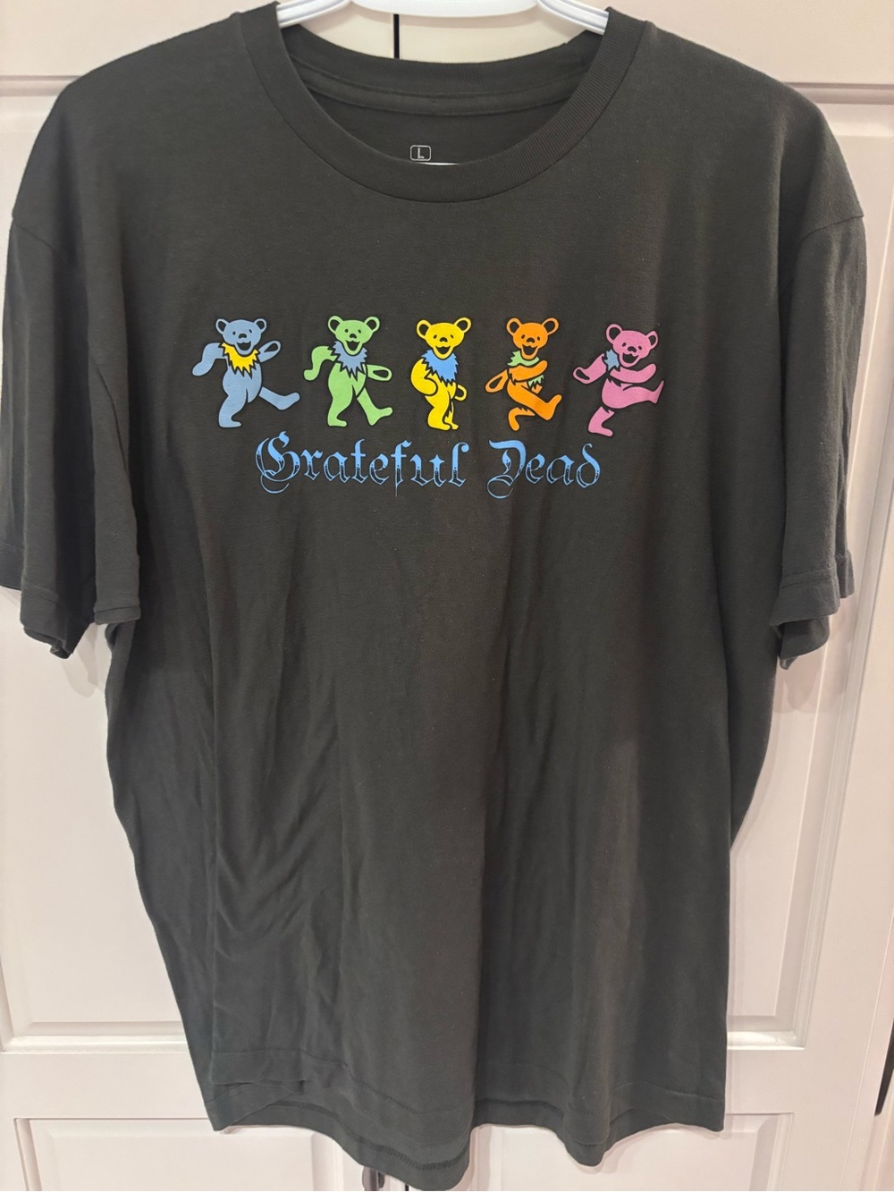 Grateful Dead 2020 Dancing Bears Black Band T-Shirt Size L Ripple Junction